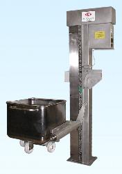 Lifting and tipping device - stationary